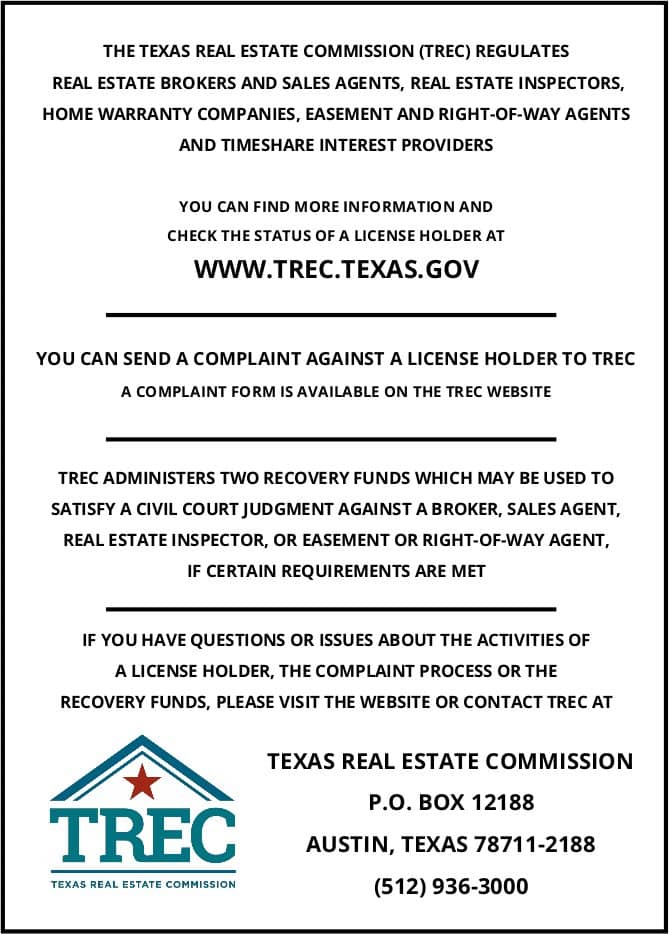Austin Realtor Fonz TREC Consumer Notice